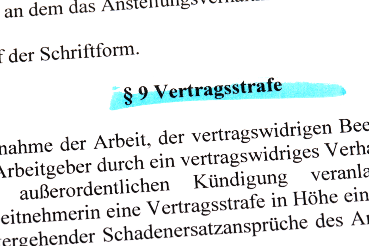 Vertragsstrafe