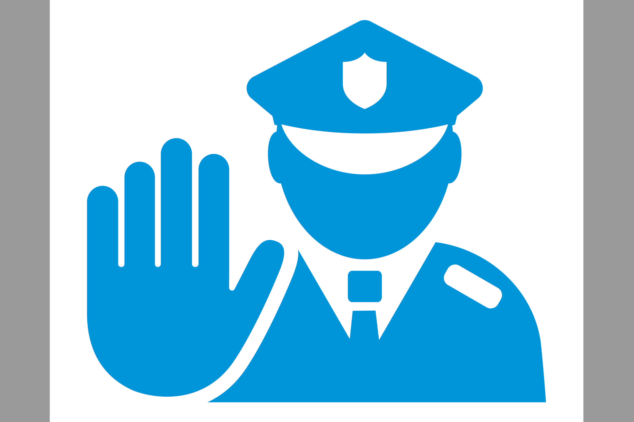 Handzeichen Polizei