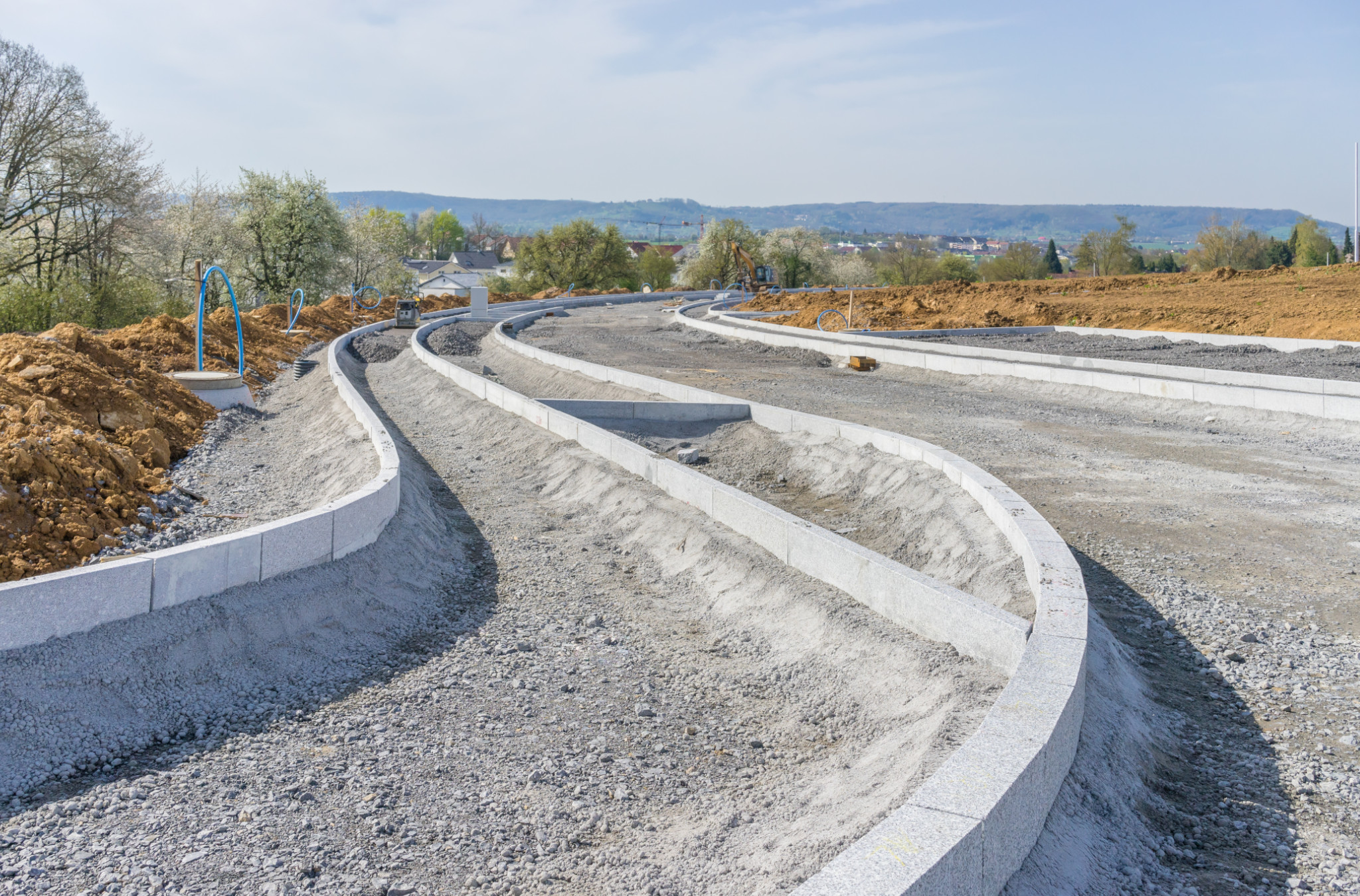 Bauliche Erhaltung von Straßen: Baustelle auf einer Autobahn