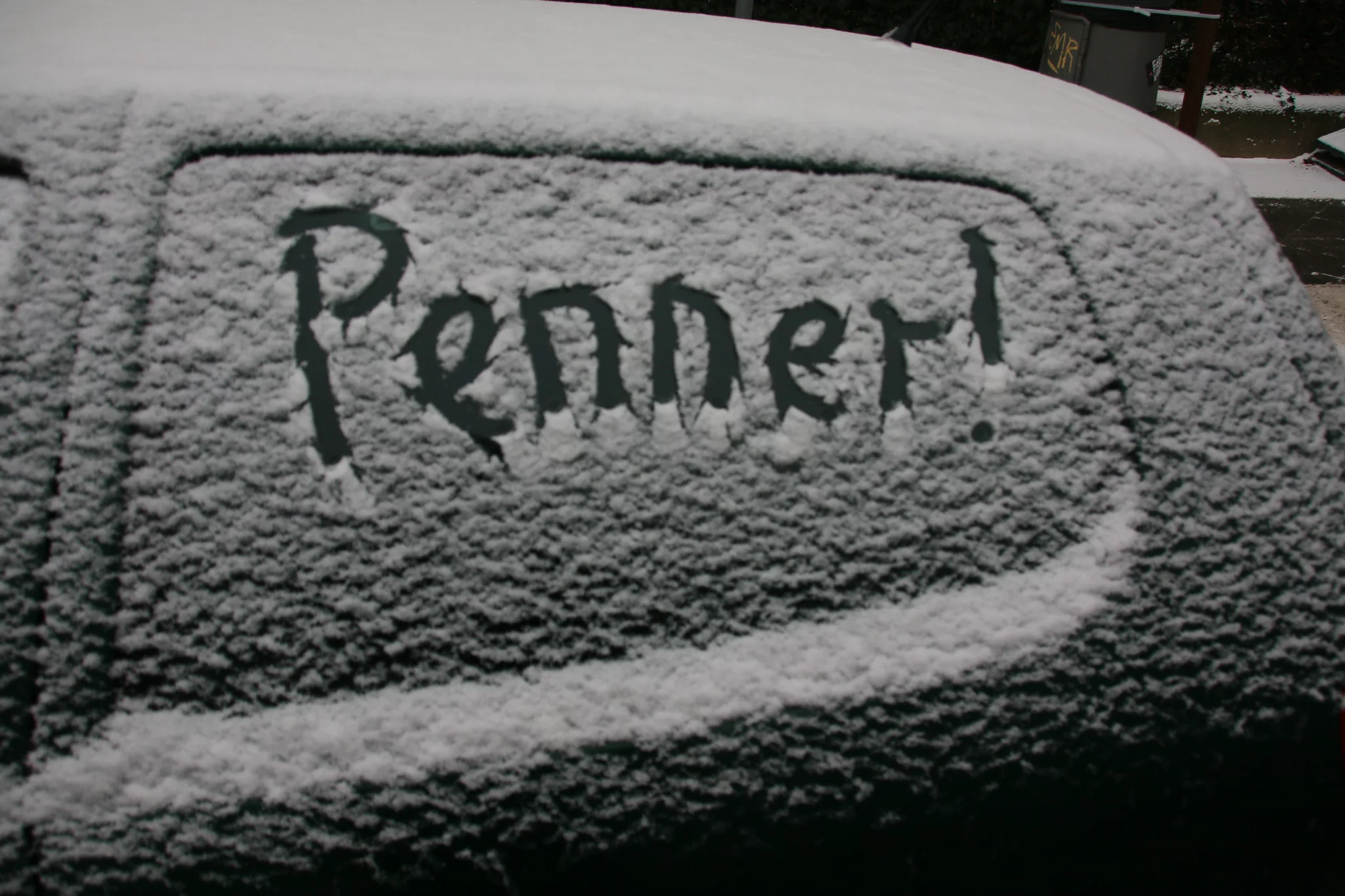 Beleidigung im Straßenverkehr, Beleidigung auf verschneiter Autoscheibe