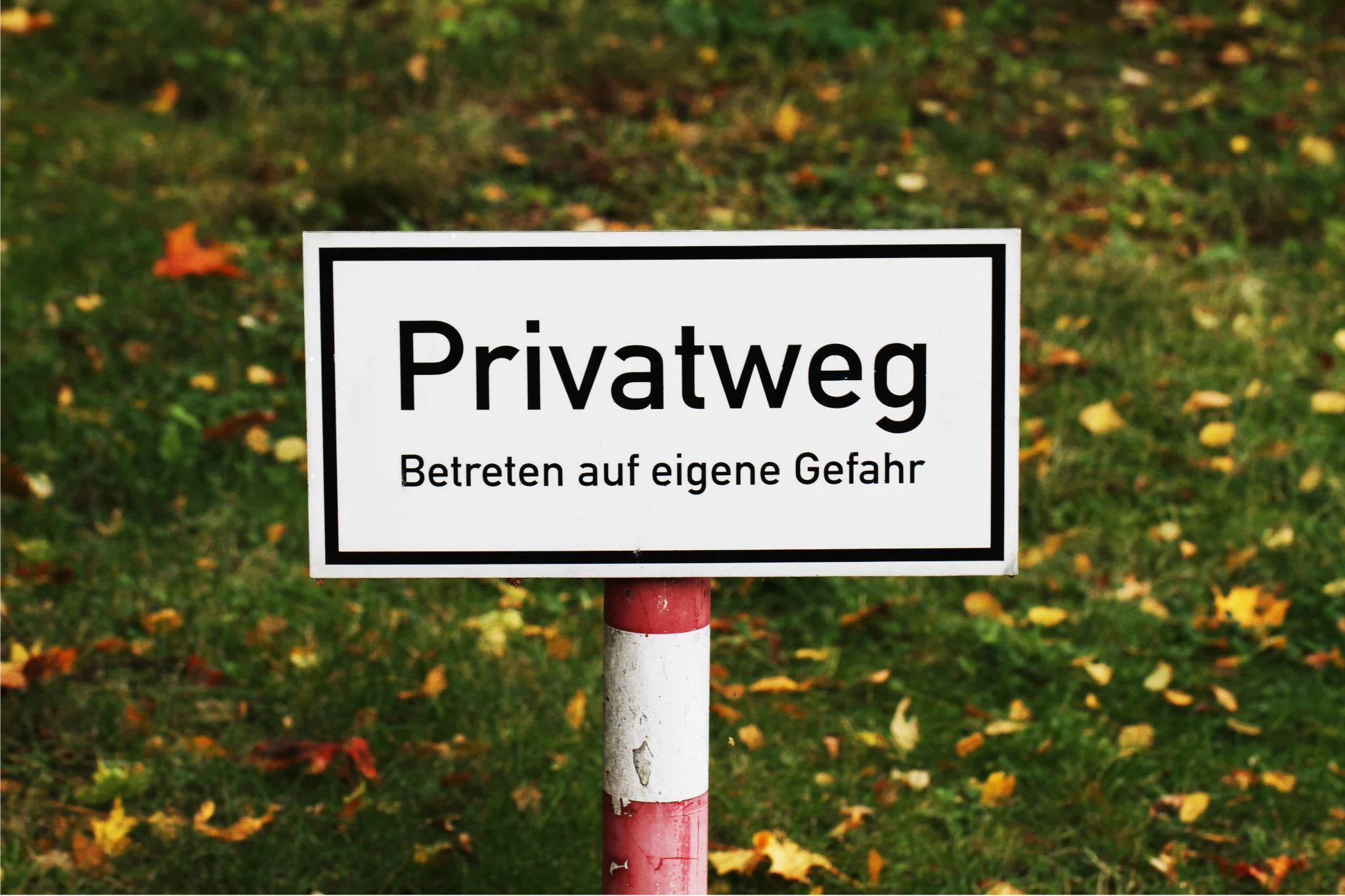 verkehrssicherungspflicht, privatgrundstück schild