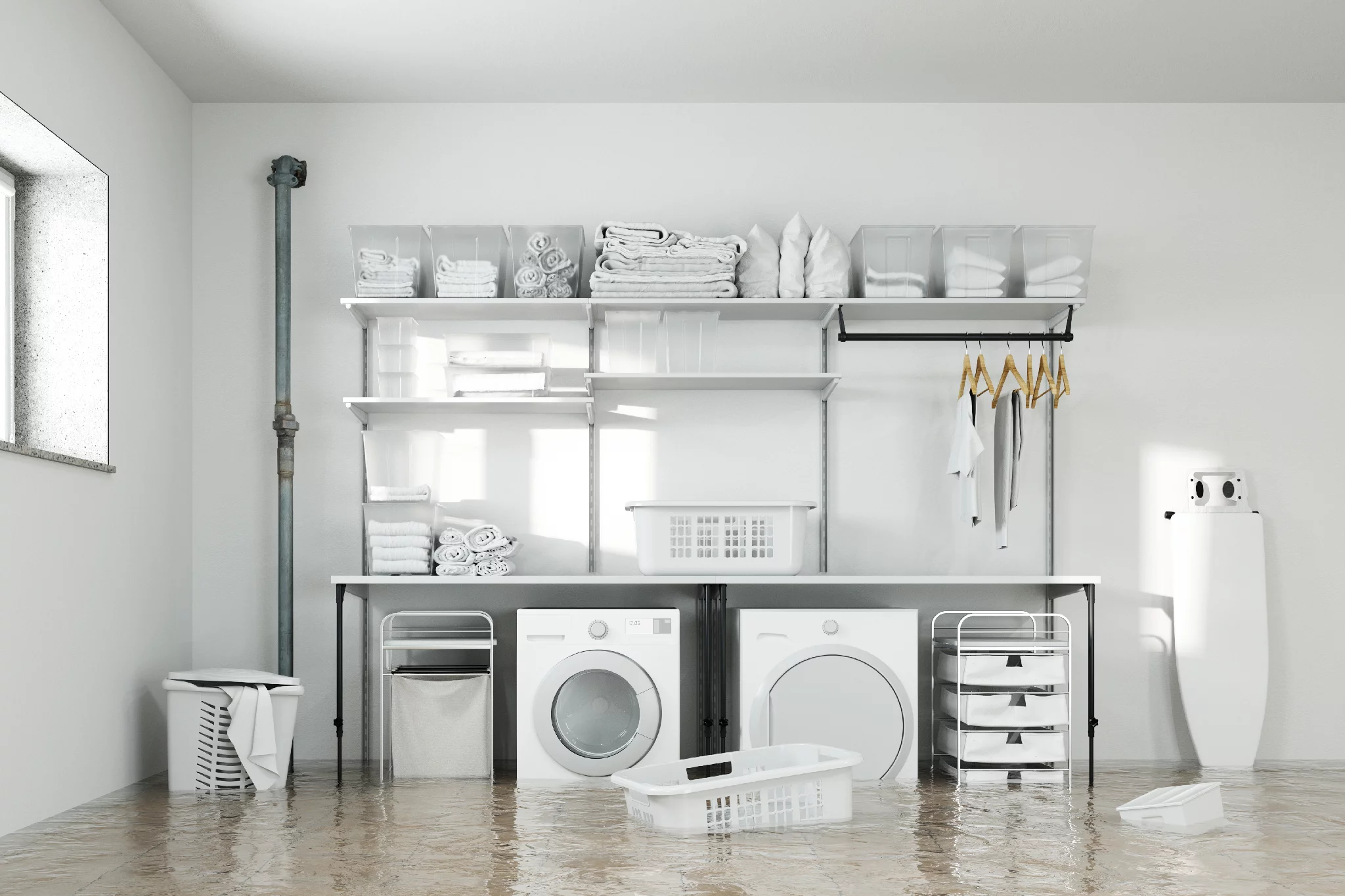 Hausratversicherung Pflicht, Bild einer Waschküche