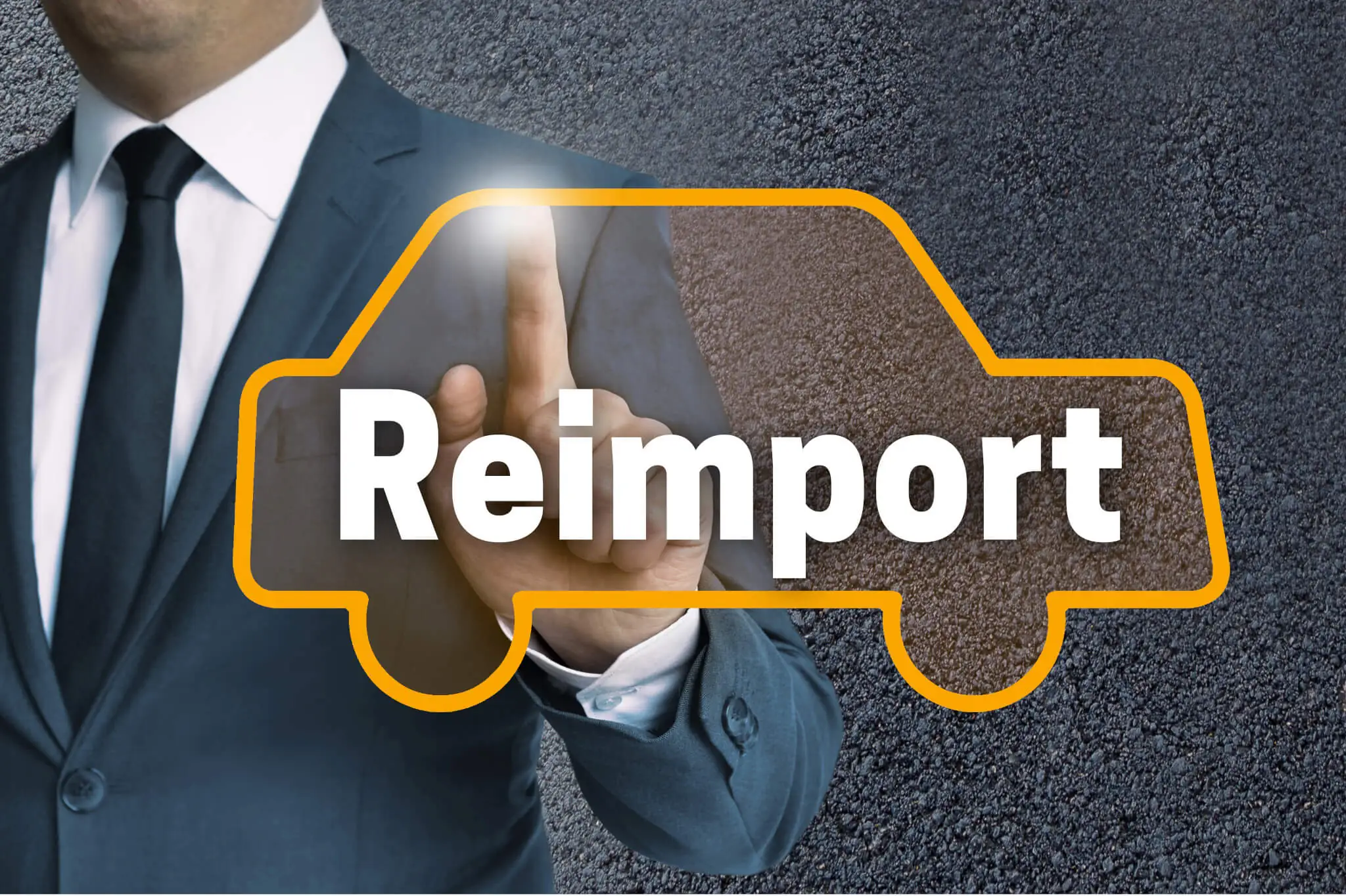 Person drückt auf Icon "Reimport", Reimport Auto