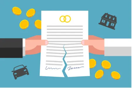 Trennung Versicherung, Personen zerreißen Ehevertrag