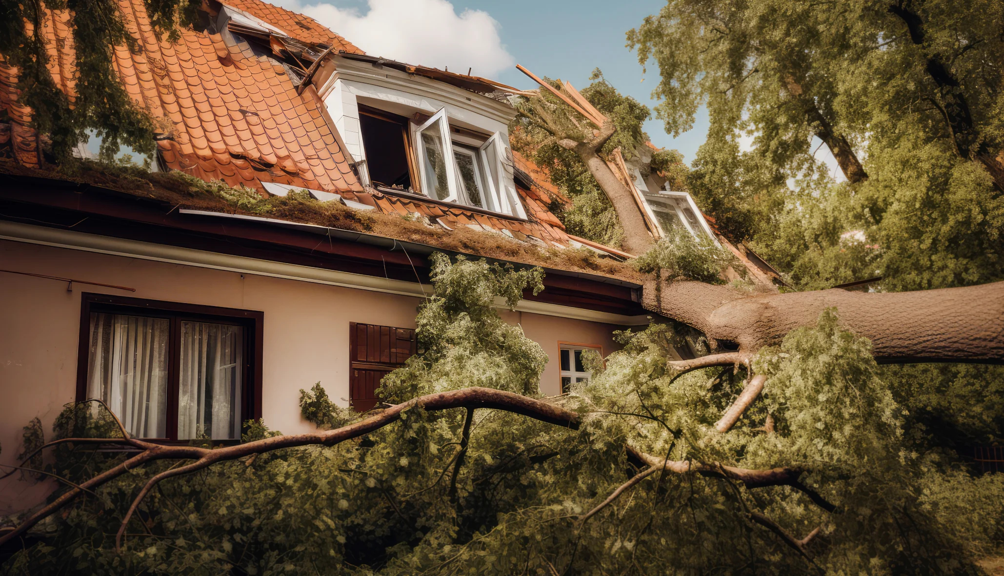 Haus vor Sturmschäden schützten
