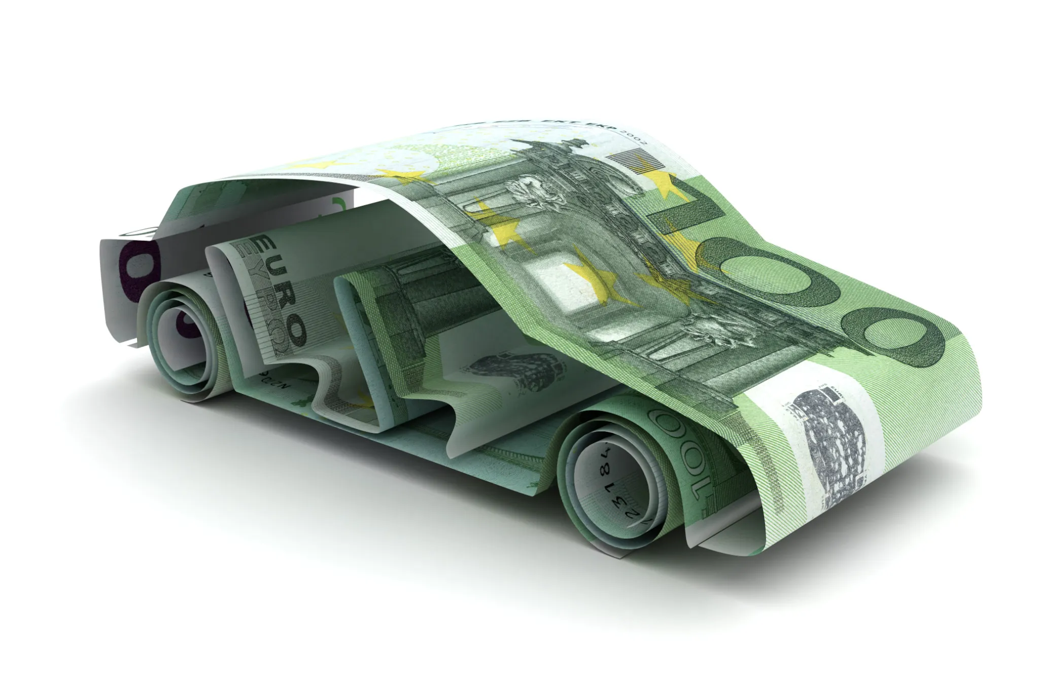Restwertleasing: Auto aus 100-Euro-Geldscheinen