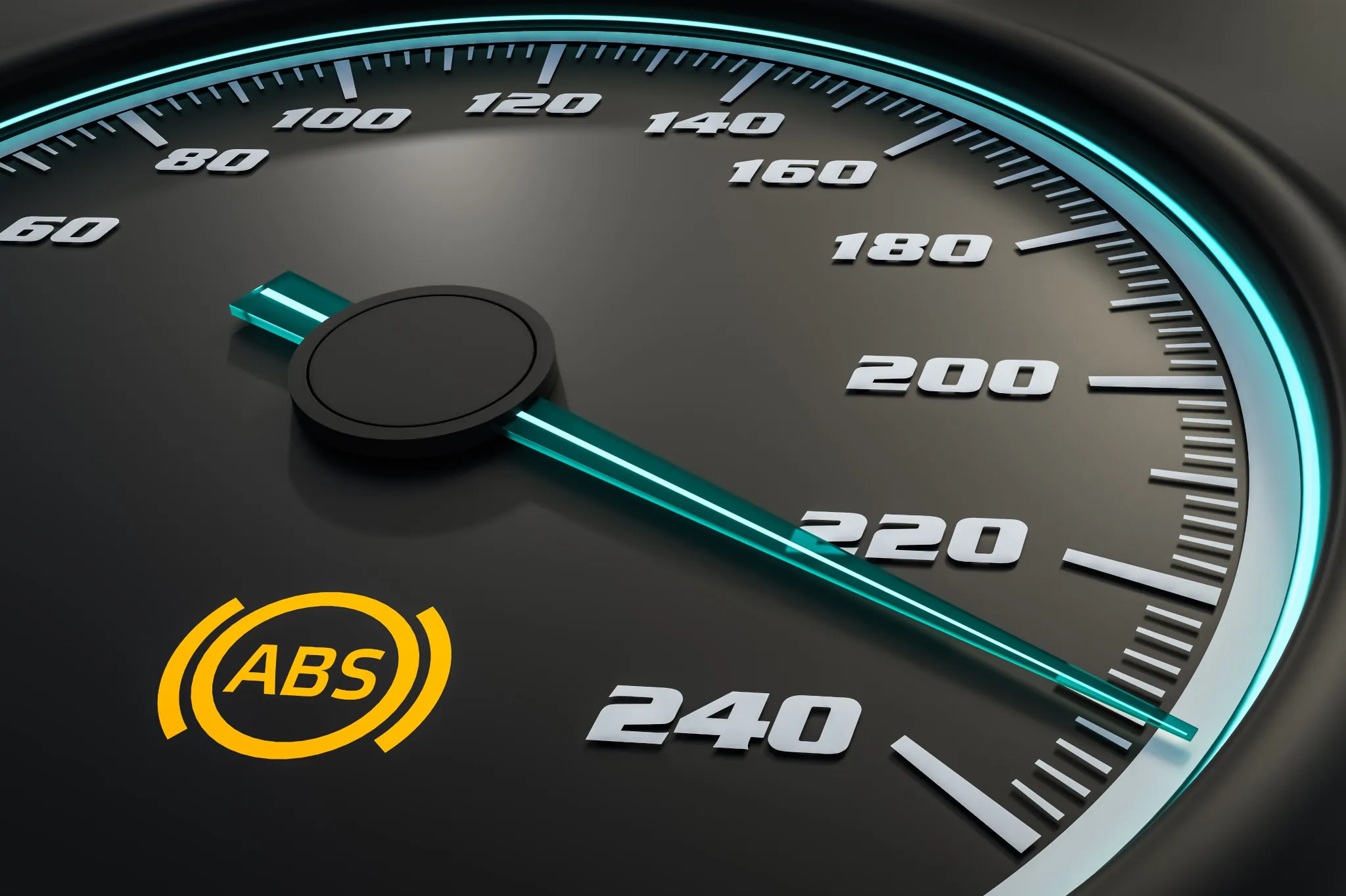 ABS-Symbol bei Geschwindigkeitsanzeige im Auto: passive Sicherheit