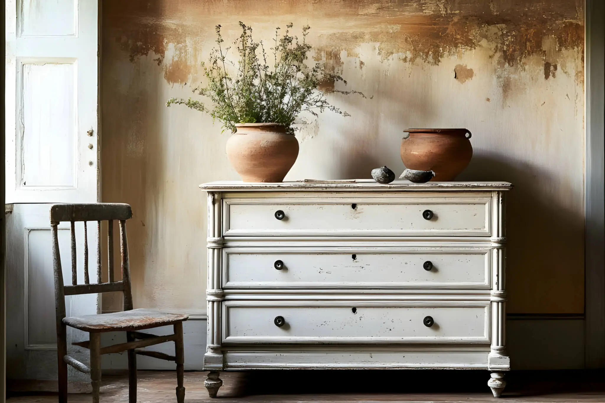 Vergilbte Möbel reinigen, Vergilbte Kommode