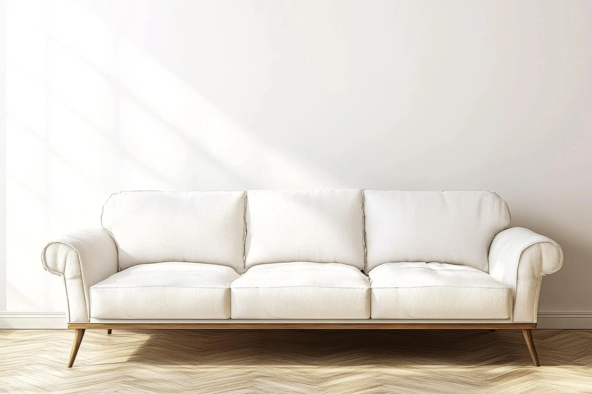 Vergilbte Möbel reinigen, Vergilbtes Sofa